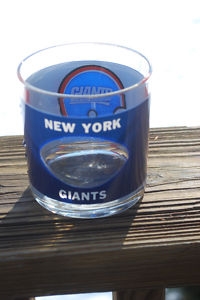 NY Giants glass